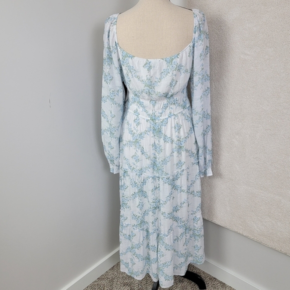 Trixxi NEW Women's XL Floral Cottagecore Prairie BOHO Flowy Long Sleeve Dress - Picture 3 of 15